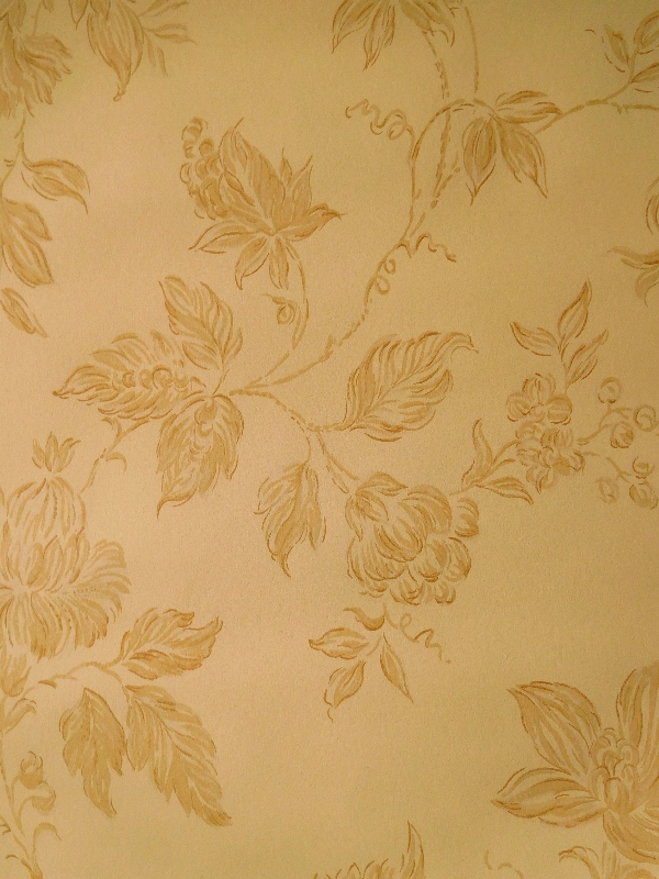 Zuber : lot de papier peint gouché beige, années 1900-1930