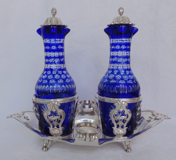 Huilier-vinaigrier Transition en argent massif, époque XVIIIe