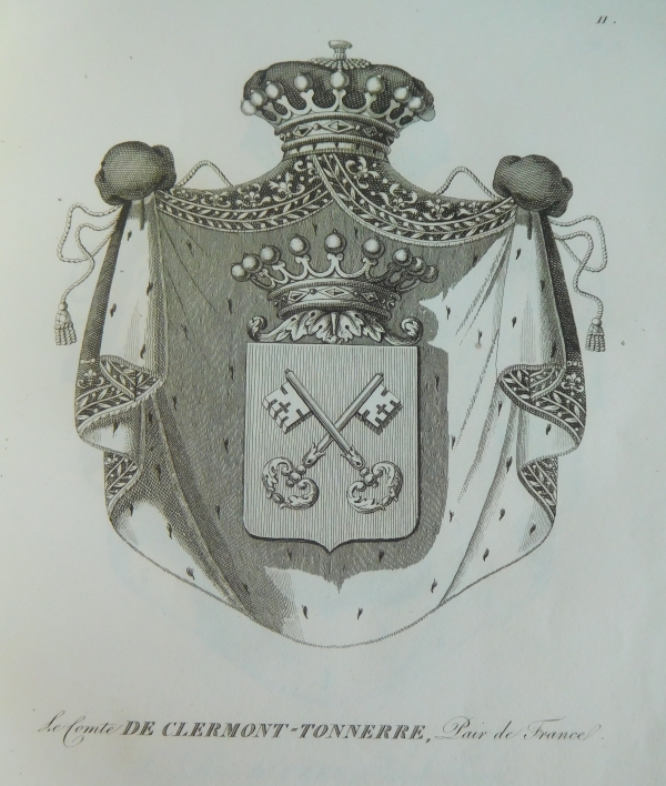 Noblesse Française - Armorial général de la Chambre des Pairs - 286 gravures d'armoiries - 1822