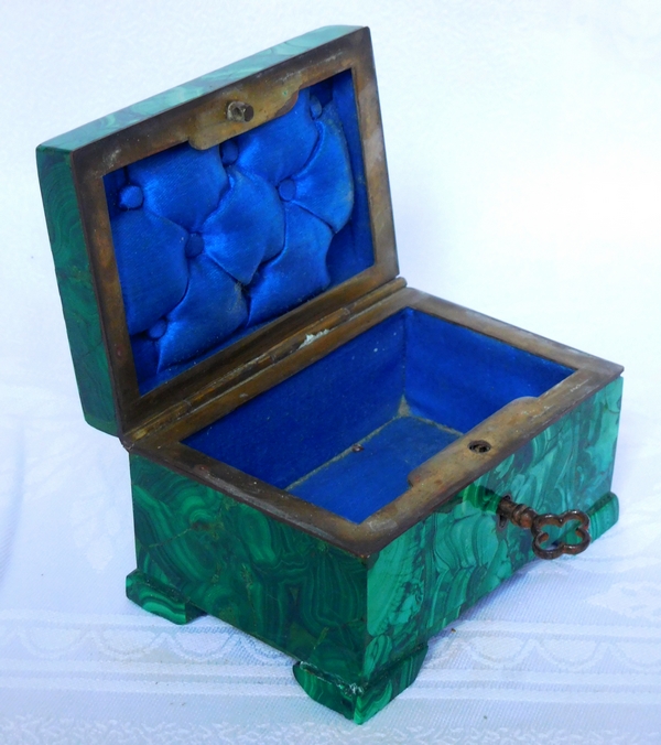 Boîte coffret en malachite et bronze, Russie, époque XIXe