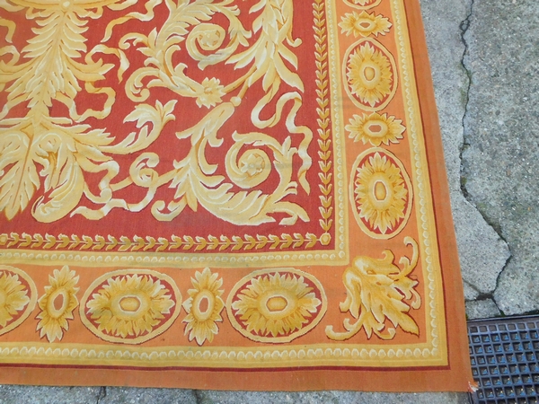 Tapis d'Aubusson de style Empire Restauration, époque XIXe - 350cm x 260cm
