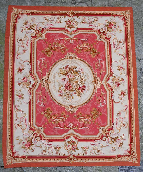 Tapis d'Aubusson de style Louis XVI, époque XIXe Napoléon III - 380cm x 270cm