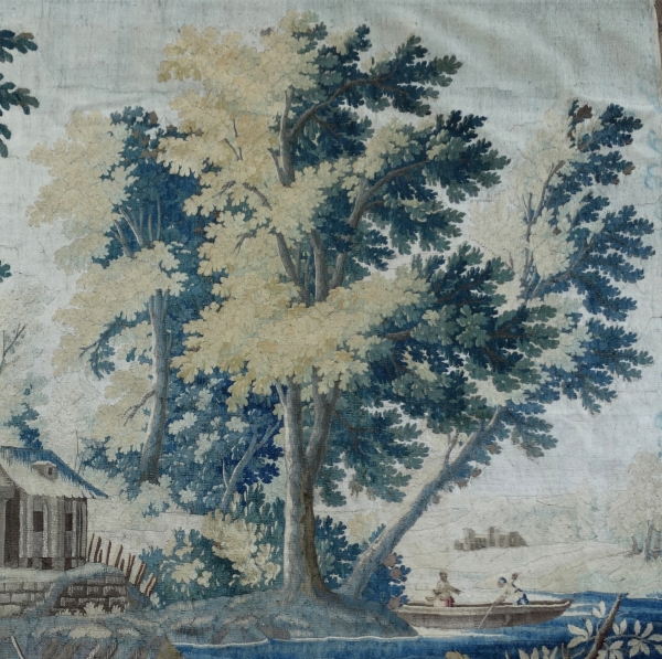 Grande tapisserie d'Aubusson polychrome d'époque Louis XVI d'après Boucher et JJ Dumons 256cm x 358cm