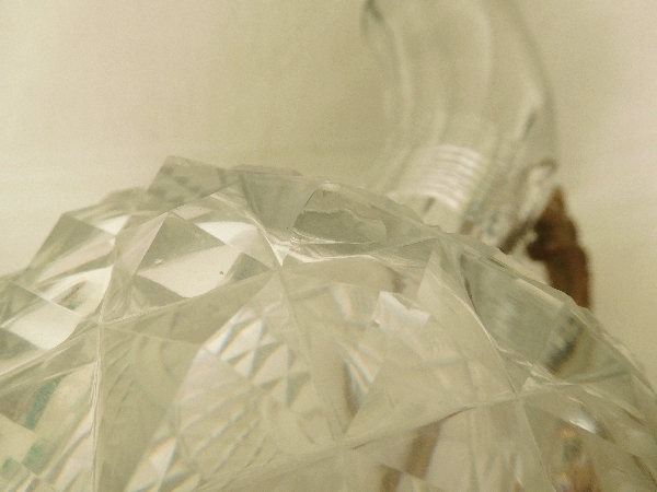 Aiguière / carafe en cristal taillé d'époque Restauration Charles X - Le Creusot ou Baccarat