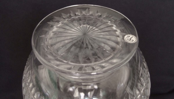 Carafe en cristal de Baccarat, modèle de qualité, étiquette papier
