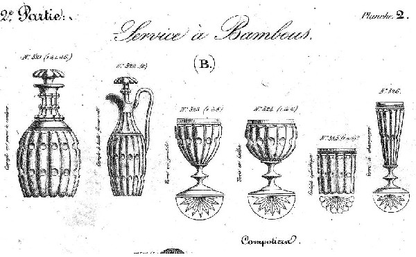 Carafe à vin flacon à whisky en cristal, Le Creusot ou Baccarat vers 1830