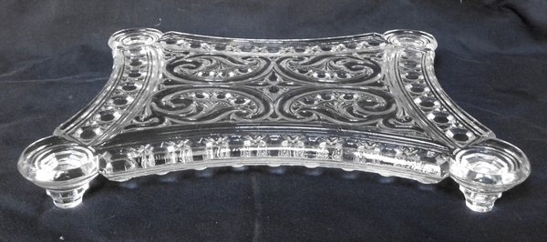 Dessous de plat en cristal de Baccarat d'époque Art Nouveau signé
