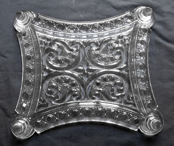 Dessous de plat en cristal de Baccarat d'époque Art Nouveau signé