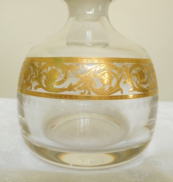 Flacon à parfum en cristal de St Louis, modèle Thistle - signé - 14cm