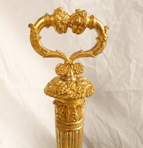 Service cabaret d'époque Empire Restauration en cristal du Creusot et bronze doré au mercure