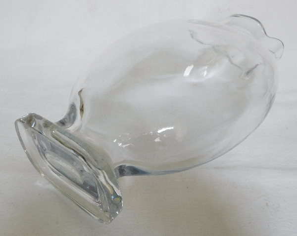 Grand vase en cristal de Baccarat à col quadrilobé - signé