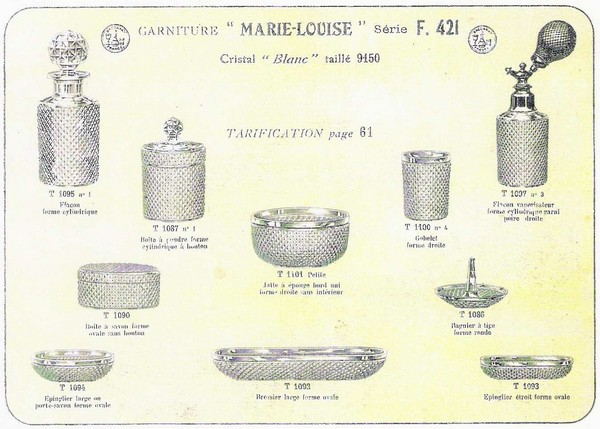 Verre à dent en cristal de Baccarat, modèle pointes de diamants (Marie-Louise)