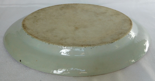 Grand plat ovale en porcelaine de Canton, époque XIXe - 40cm x 33cm