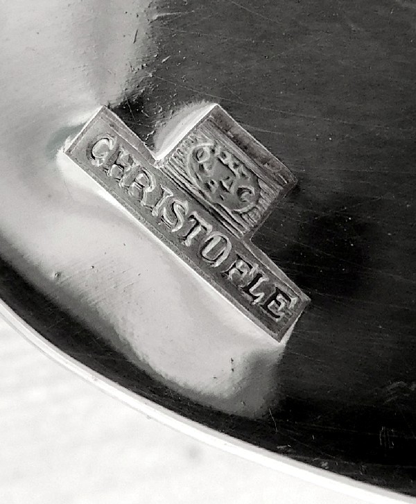 Cuillère à café en métal argenté, Christofle, modèle Malmaison (style Empire)