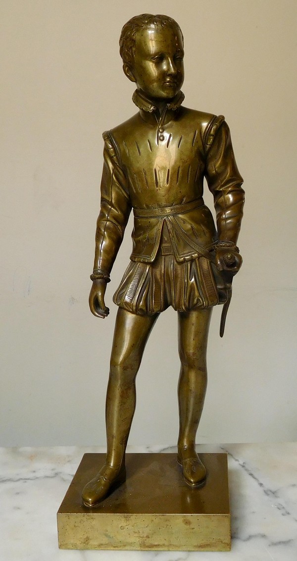 Statue en bronze d'après Bosio : Henri IV enfant