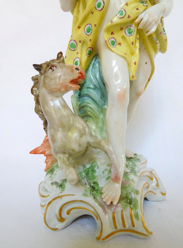 Statuette en porcelaine de Saxe - Poséidon dieu de la mer - époque XIXe siècle - Sitzendorf