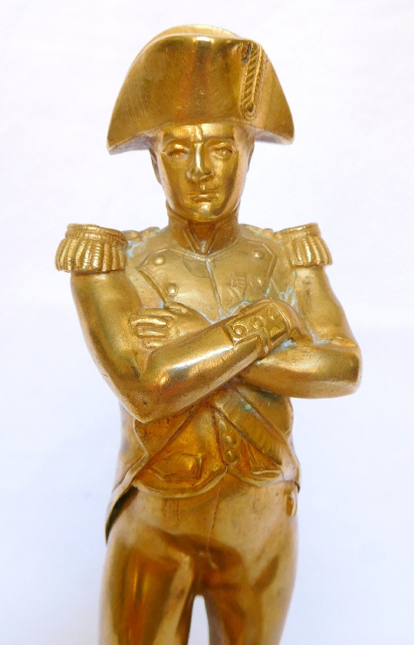 Statue de Napoléon Ier sur socle en bronze doré