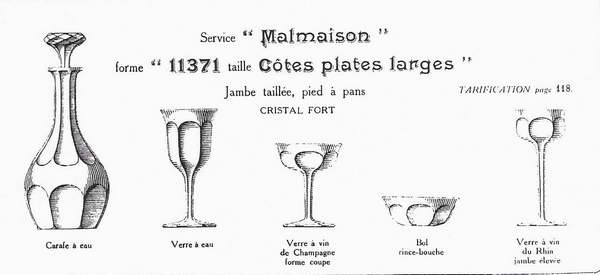 Verre à vin en cristal de Baccarat, modèle Compiègne - 14,2cm