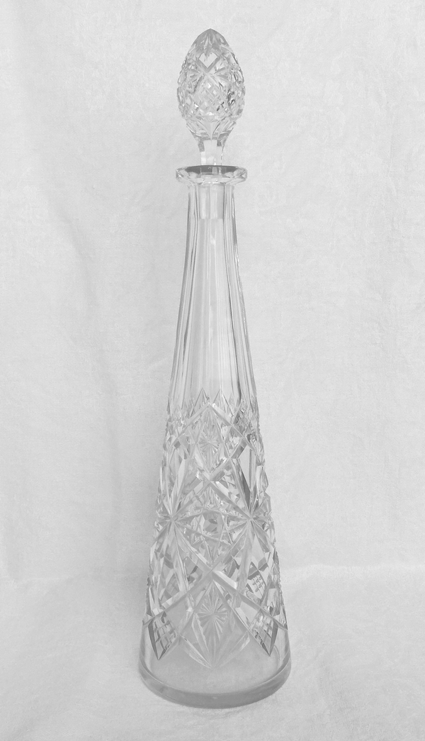 Carafe à vin du Rhin en cristal de Baccarat, modèle Lagny