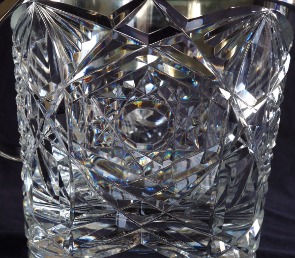 Seau à glace cristal de Baccarat, modèle Lagny - signé
