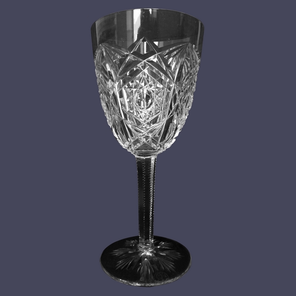 Verre à vin ou à porto en cristal de Baccarat, modèle Lagny - 13cm - signé