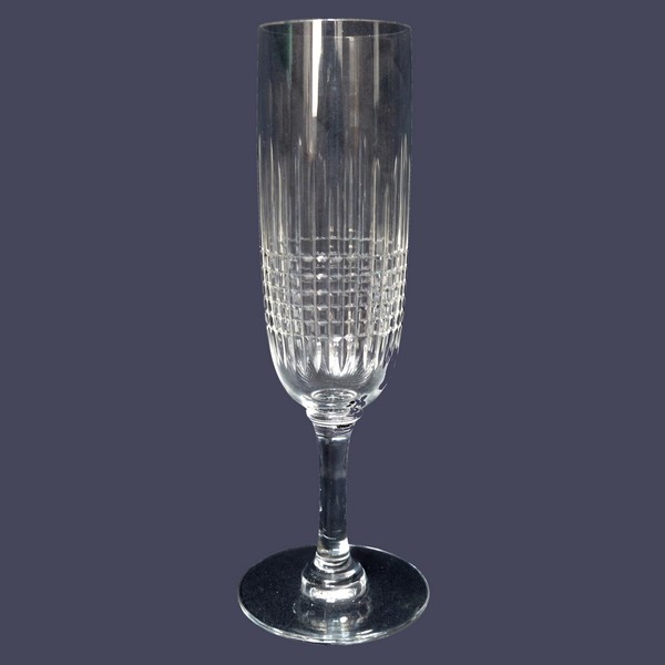 Flûte à champagne en cristal de Baccarat, modèle Nancy