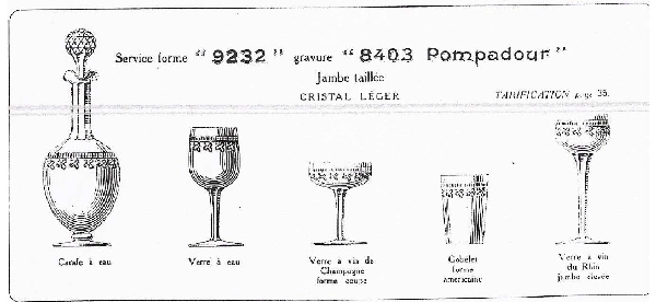 Coupe à champagne en cristal de Baccarat, modèle Pompadour