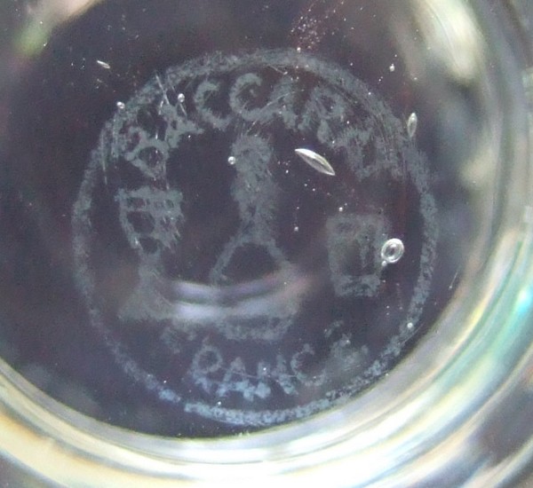 Verre à vin ou porto en cristal taillé de Baccarat, modèle Talleyrand (dérivé d'Harcourt) - 8,3cm - signé