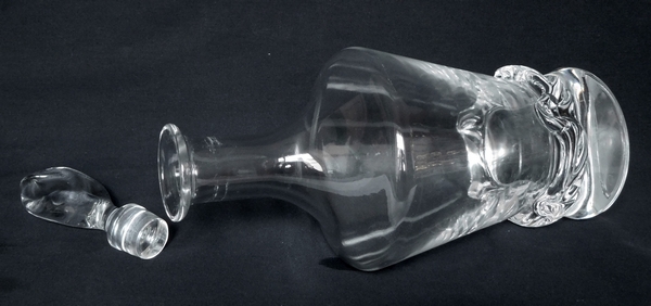 Carafe à vin en cristal de Daum, modèle Sorcy - signée