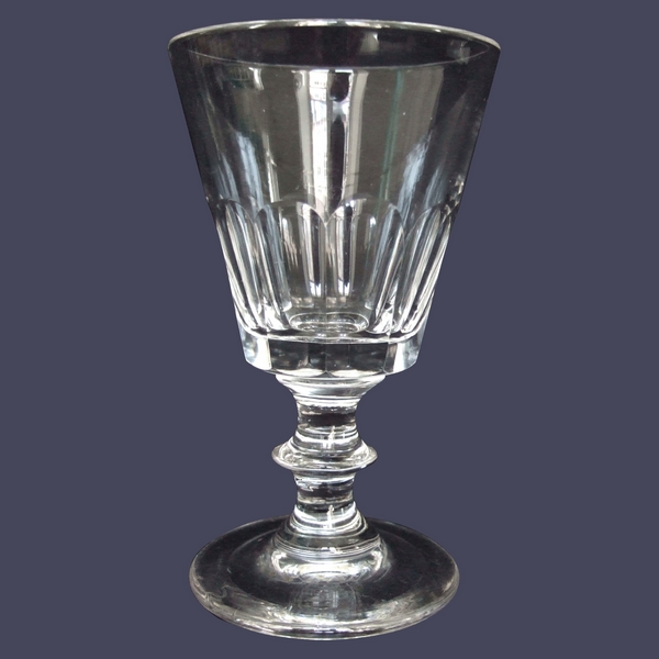 Verre à eau ancien en cristal de Baccarat / St Louis, modèle Caton, 14cm (XIXe siècle)