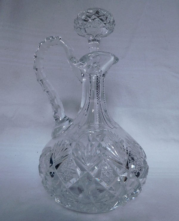 Aiguière / carafe à vin en cristal de St Louis, modèle Florence - signée
