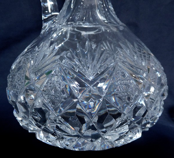 Aiguière / carafe à vin en cristal de St Louis, modèle Florence - signée