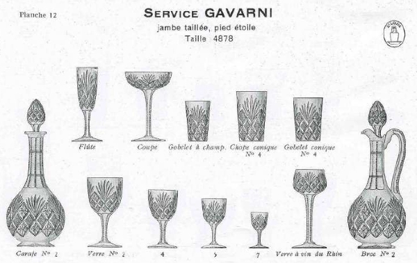 Verre à vin en cristal de Saint Louis, modèle Gavarni - 12,7cm