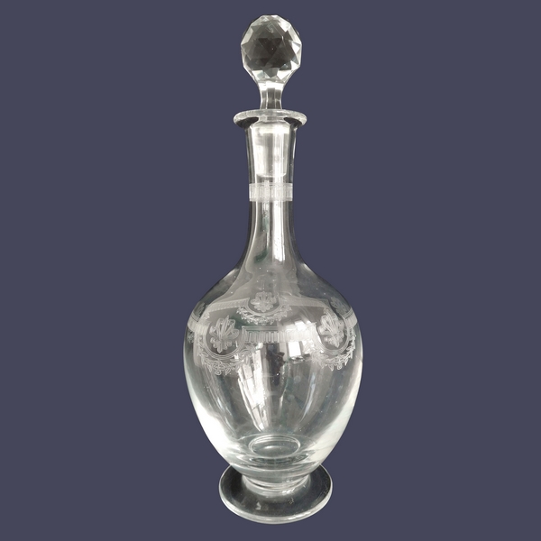 Carafe à liqueur en cristal de Saint Louis, modèle Manon - 22,5cm