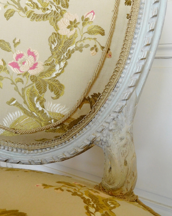 Jean-Baptiste Boulard : paire de chaises médaillon d'époque Louis XVI