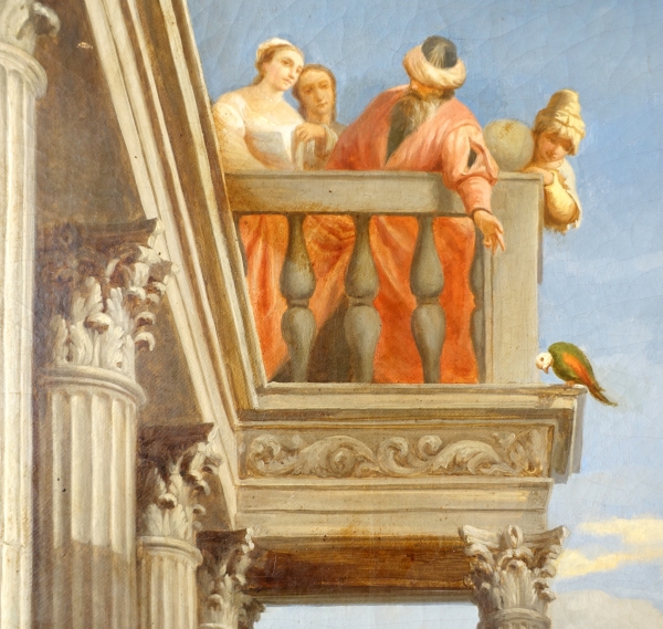 Le festin chez Simon le Pharisien d'après Veronese, école française début XIXe - huile sur toile 109cm x 135cm