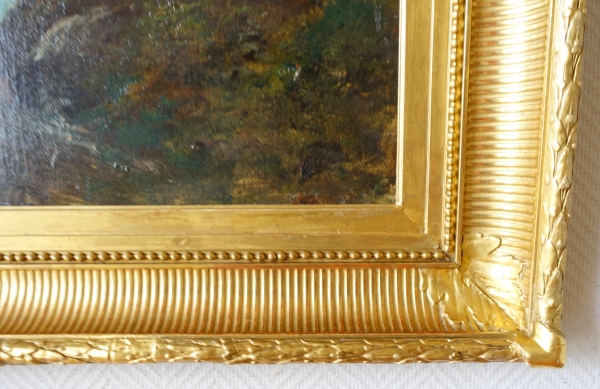 Emile Godchaux : grand tableau de montagne - huile sur toile - 82,5cm x 113,5cm