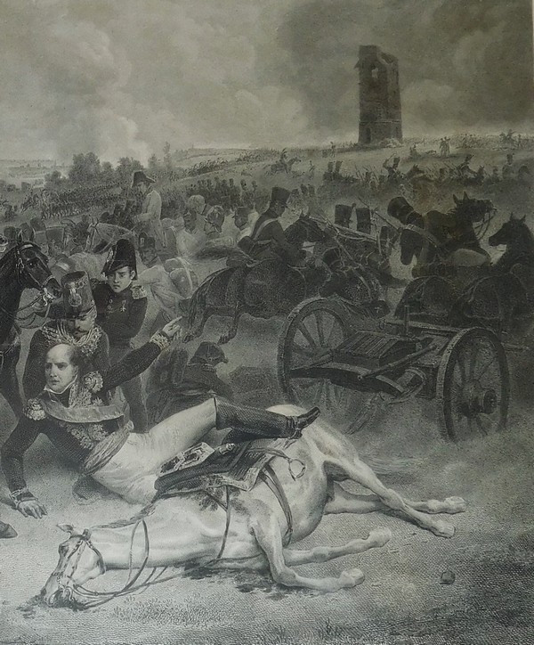 Gravure Empire, Bataille de Wagram, Maréchal Bessières
