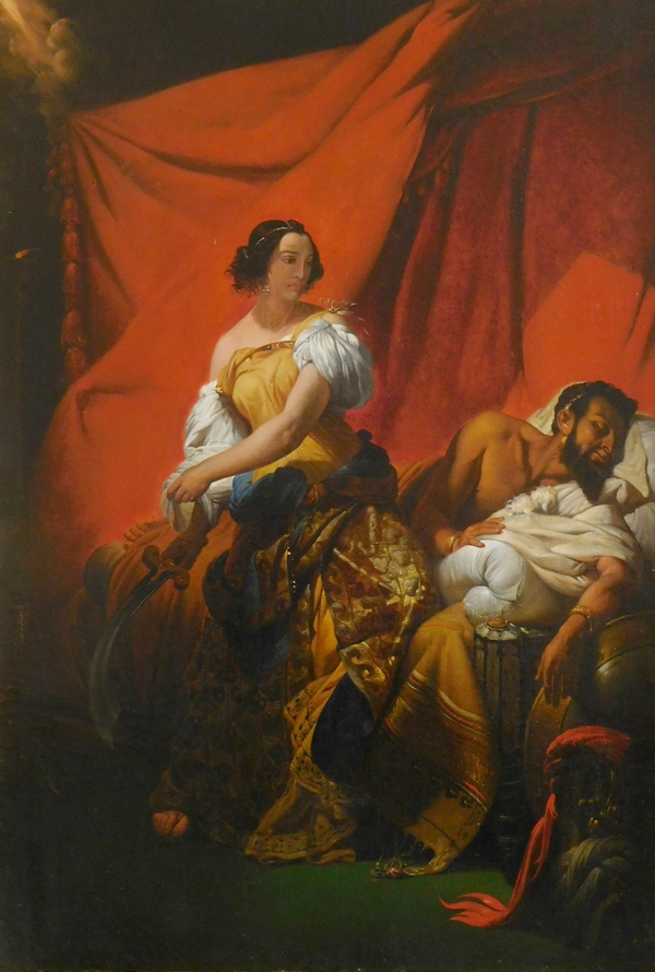 Judith et Holopherne, grande huile sur toile d'après Horace Vernet vers 1830