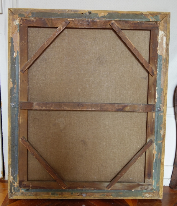 Portrait du Colonel Pozac, héros de l'Empire avec son sabre d'honneur - 1er Régiment de Hussards - huile sur toile