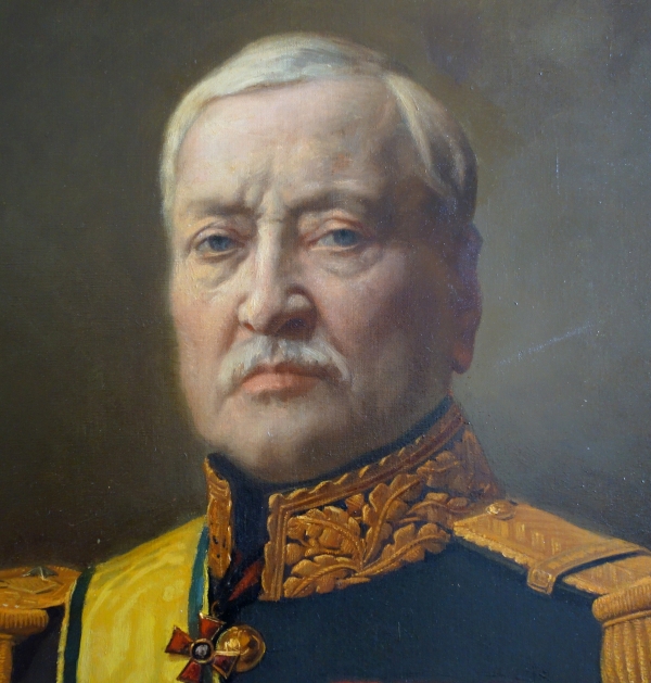Augustin Feyen-perrin : portrait du Général Létang - huile sur toile en 1857