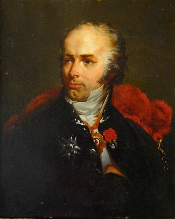 D'Après Horace Vernet, portrait en buste du Général Foy en tenue de député, huile sur toile