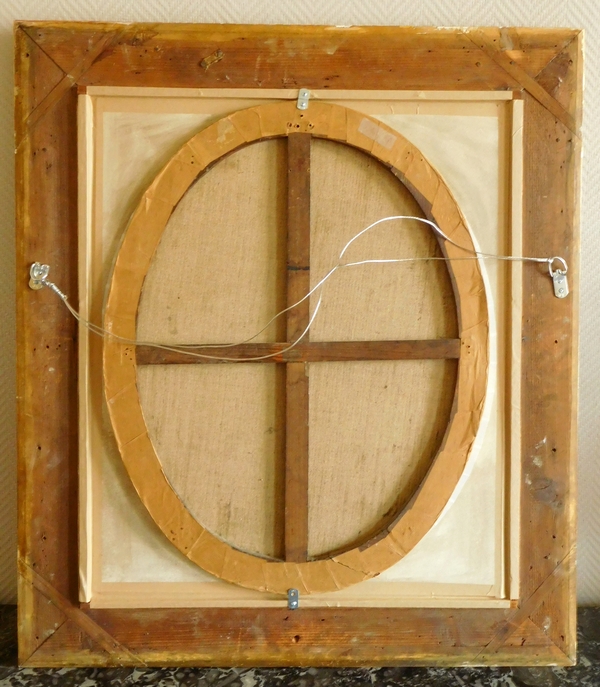 Ecole Française du XVIIIe siècle : portrait de gentilhomme d'époque Louis XVI - huile sur toile