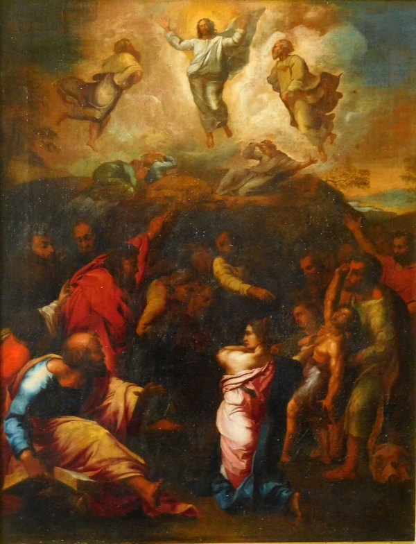 Ecole du XVIIIe d'après Raphaël, la Transfiguration du Christ