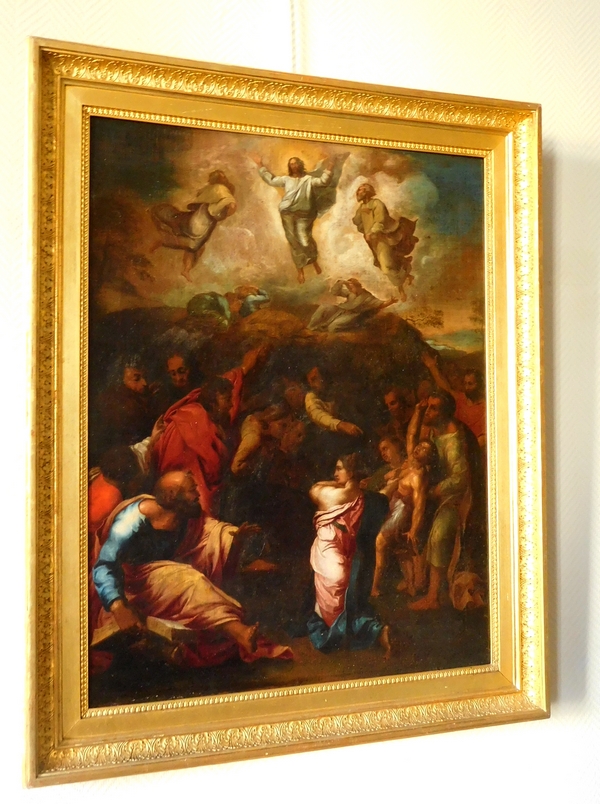Ecole du XVIIIe d'après Raphaël, la Transfiguration du Christ