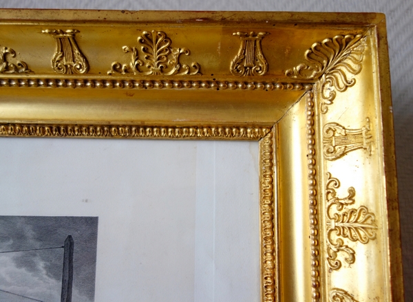 Gravure Napoléonienne, la défense de la Barrière de Clichy - Campagne de France sous l'Empire