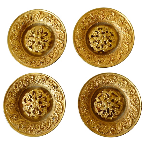 4 Empire ormolu bronze curtain holders