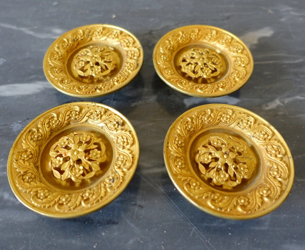 4 Empire ormolu bronze curtain holders