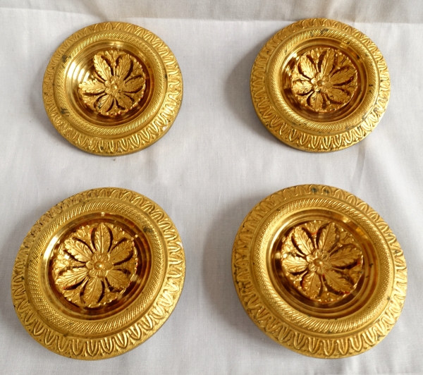 4 Empire ormolu bronze curtain holders