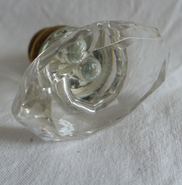 7 Baccarat crystal door handles, Napoleon III period - 19th century